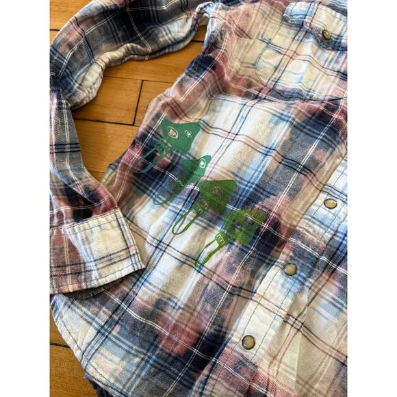 Jachs Girlfriend x Trippy Bunny Bea flannel mushroom print top - Picture 7 of 7